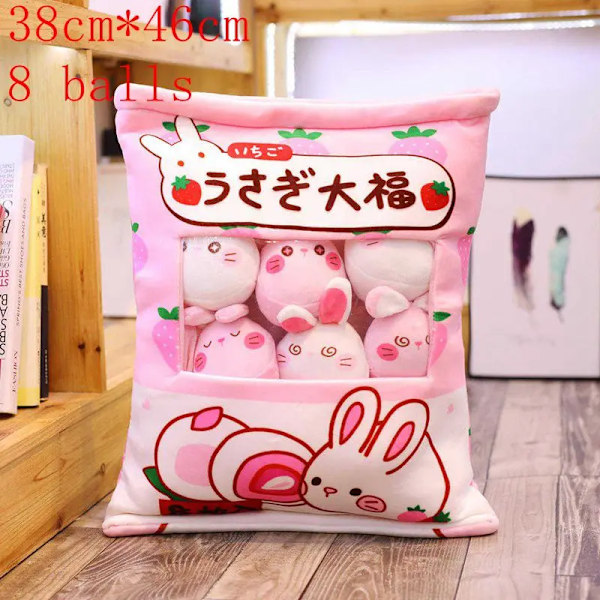 En plyschpåse Pudding Leksaker Cookie Balls Japansk animation Sumikko Gurashi Sakura Bunny Frukter Avokado Banan Godispåse Present style-21-rabbit