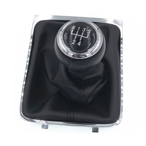 Högkvalitativ 5 6-växlad växlingsknopp för bil med cover för VW Passat B6 2005 2006 2007 2008 2009 2010 2011-5 Speed 5 Speed
