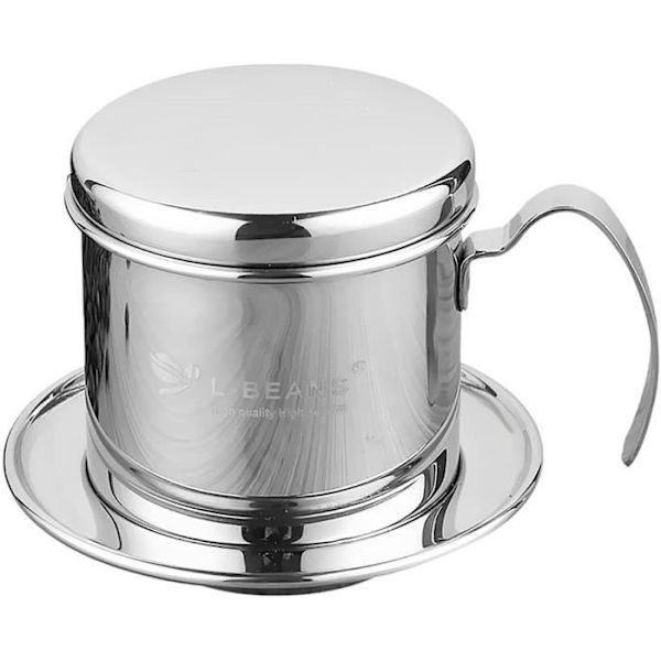 Vietnamesisk kaffetrakter i rustfritt stål, filterkaffemaskin, kaffekopp