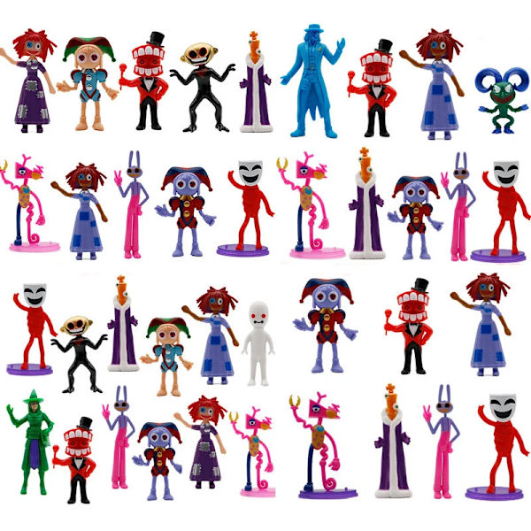 The Amazing Digital Circus Figur Set Pomni Jax Gangle Zooble Action Figurine Dolls Leksak PVC Kinger Caine Modell Barn Julpresent 6pcs set A