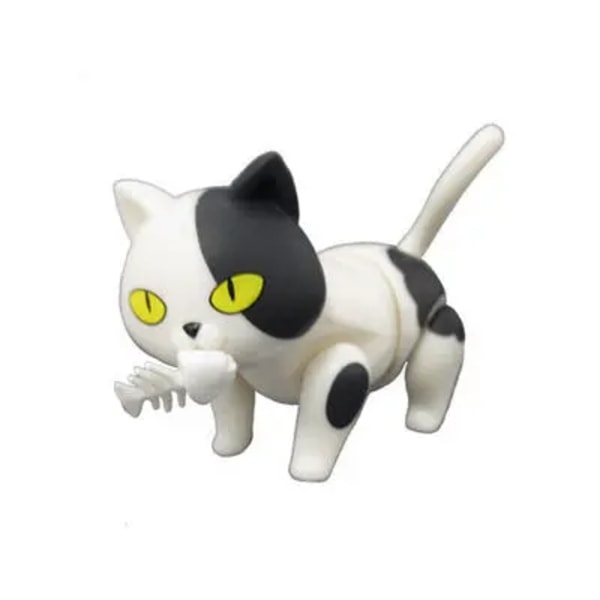 6 cm ny Original docka 7 leder Kattdocka leksak Kan äta fisk katt Lovely Pet shop djur actionfigur små dockleksaker C