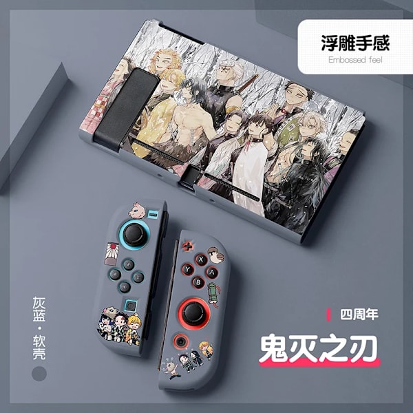Anime Demon Slayer Case till Nintendo Switch NS Joy Con Controller Kawaii Soft Silikon Cover Tillbehör Barnpresent 17 For Switch NS