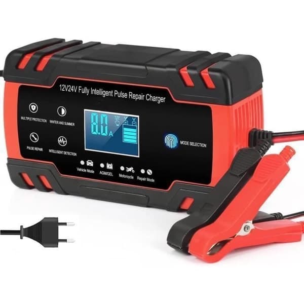Batterilader - HUAFIY - 12/24V - 8A - 150AH - Smart og Touch