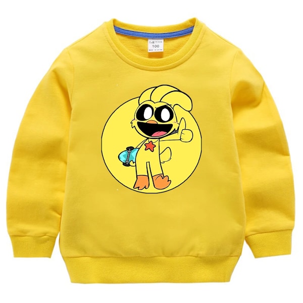 Leende Critters Sweatshirts Barn Tecknad Game Print Toppar Barn Casual Sportig Långärmad Topp Barn Höst Vinterkläder BB194 150