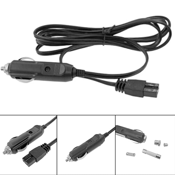 1st ersättning bilkylare kylbox DC/12V för minikylskåp 2 stift ledningskabelkontakt sladd strömkabel elektriska kylboxar