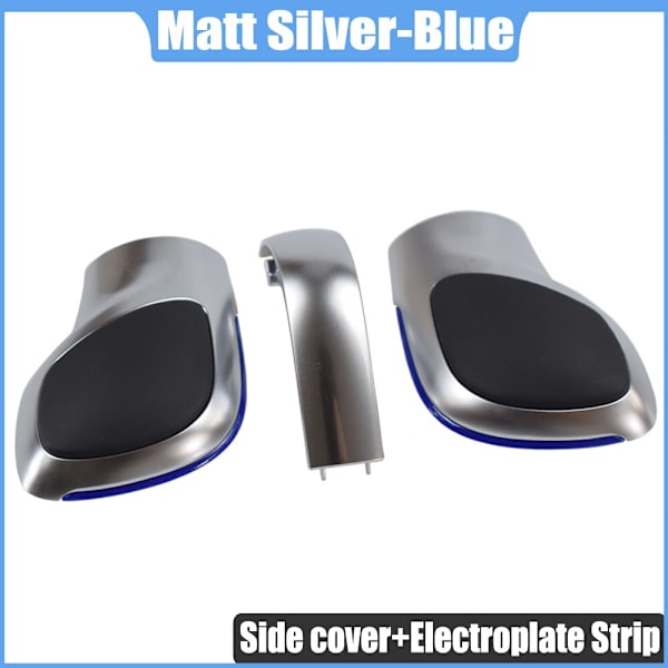 Krom Matt cap COVER ABS Växelspaksknopp Passar till Volkswagen VW Golf MK6 MK7 R GTI-Matt Silver-Blå 2 Matte Silver-Blue 2