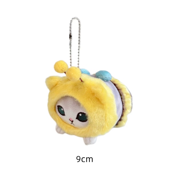 Kawaii Mofusand Anime Hobby Tempura Fried Räkor Haj Katt Tecknad Söt plysch docka hängsmycke väska hänge present till flickvän Q1