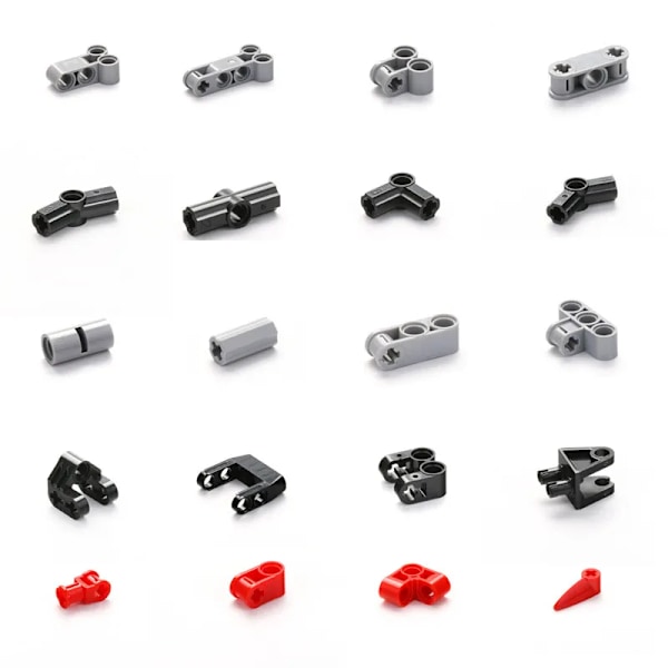 Teknisk drivring Universal Joint Axle och Pin Connector med hål Block MOC High-Tech Byggstenar Leksak Ersättningsdelar 18654 50pcs