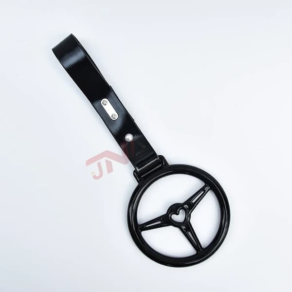 JDM Tsurikawa-spetsad bil i form av en ratt, drift, rund, rem charm