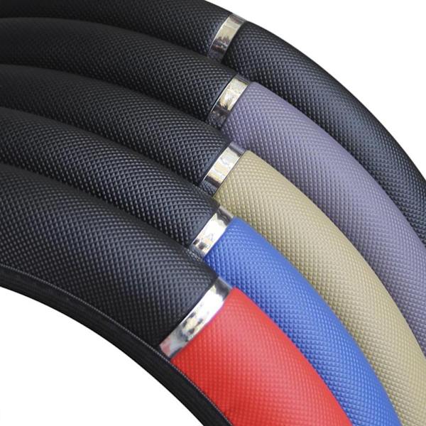 (Blå)Anti-slip autodekoration PU-läder rattkåpor Bilstyling Universal cover 37-38cm Diameter Blue