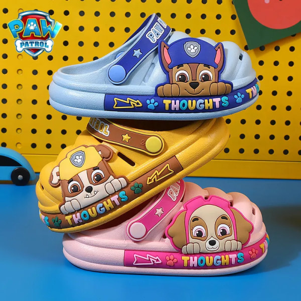 Paw Patrol Barntofflor Tecknad Skye Chase Rubble Halkfria badrumstofflor Hål Skor Baby Pojkar Flickor Strandskor Barn Present 1 24-25 (16cm insole)