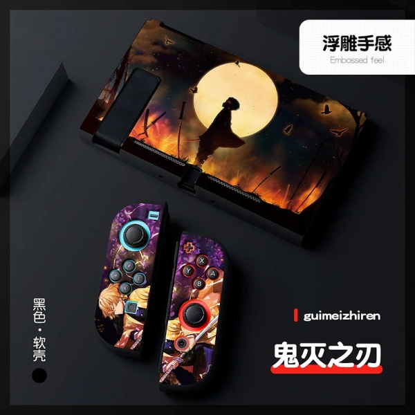 Anime Demon Slayer Case till Nintendo Switch NS Joy Con Controller Kawaii Soft Silikon Cover Tillbehör Barnpresent 15 For Switch NS