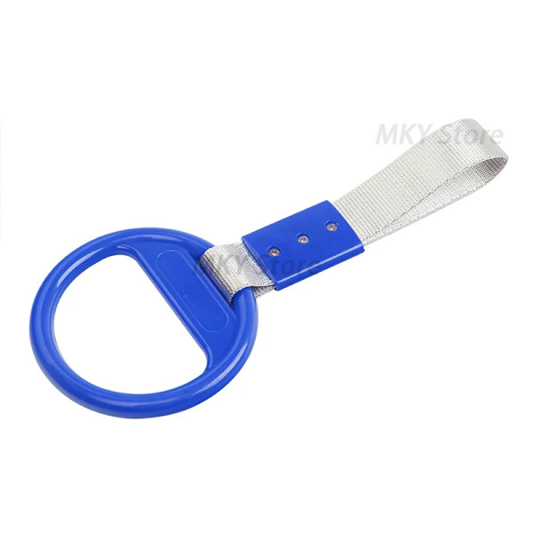 Universal färgglad PVC-bil cirkulär dragrem för universal PVC-varningsring, högresistans nylon Silver Blue