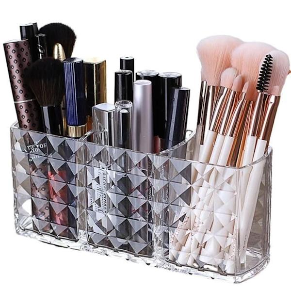 Kosmetik organizer, 3-rums makeup opbevaring.