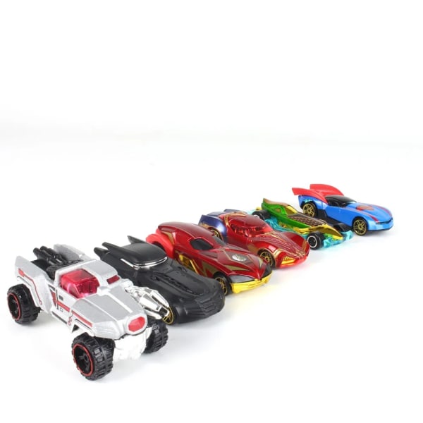 Disney Avengers billeksaker Captain America Hulk Ironman Spiderman-figurer Lastbil Rolig tillbakadragande fordonsleksak för pojkar Present 1966 Batmobile