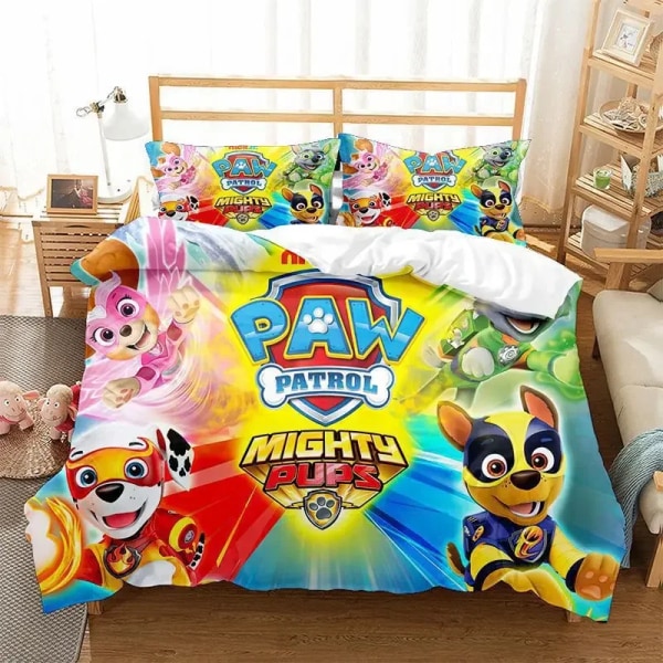 PAW Patrols Sängkläder Set Anime Harajuku Printed Sängkläder Tecknad Cover Örngott Cover Set Överdimensionerad Barn Sänglinne 11 240x220cm