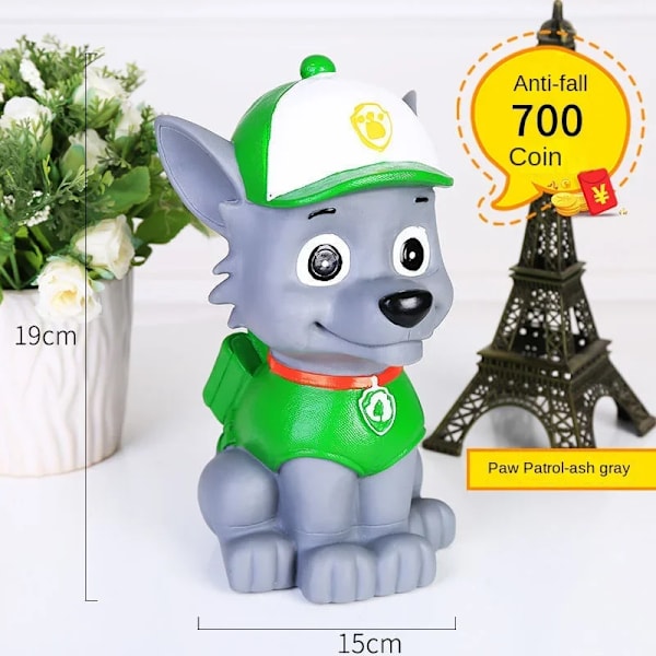 Paw Patrol Chase Skye Liten Spargris Söt Mynt Penningboxar Förvaring Barn Leksaker Pojkar Flickor Sparkartong Heminredning Barn Presenter Rocky