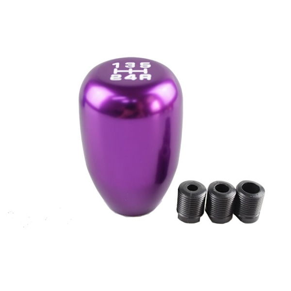 Universal Aluminium Racing 5-växlad bilväxelspak Manuell byte Växelspaksknopp Växelspaksknopp-lila Purple