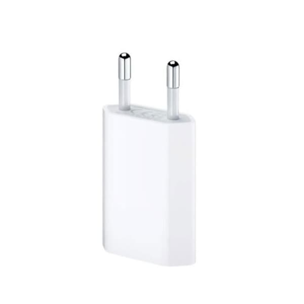 2 Universal Hvid Adapter Oplader EU Stik Væg Strømforsyning 1A iPhone 8 Plus