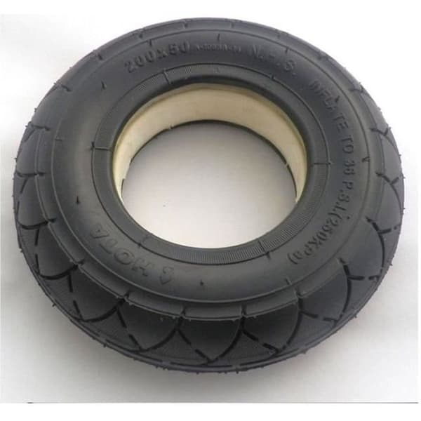 Slangeløst solid dekk 200x50 (8\"x 2\") - FOLAYA - Kompatibelt med RAZOR SCOOTER E100 E200 E150 E175