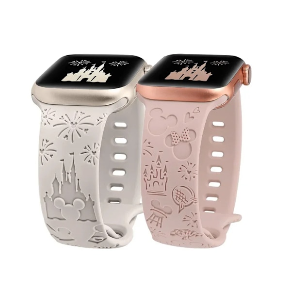 Disney Mickey Strap för Apple Watch Band 44mm 49mm 45mm 42mm 41mm 40mm 38mm Silikonarmband för Iwatch 8 7 6 5 4 3 Se Ultra 6 42mm 44mm 45mm 49mm