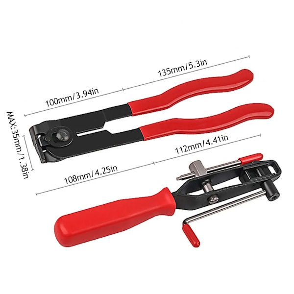 1/2/3 st CV-ledsklamma tång klämma bilbandning handverktygssats för användning multifunktionell med kylvätskeslang bränsleklämmor verktyg 2pcs red