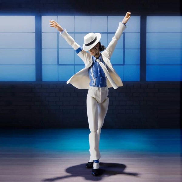 Michael Jackson Smooth Criminal Moonwalk Action Figurmodell Leksaker Michael Jackson MJ Thriller Joint Movable Julklapp B with box