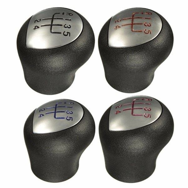 Kromad 5-växlad MT-växelspak för bil för Renault Megane Clio II 2 MK2 172 182 RS Sportväxelspak Stick Pen Head Ball POMO-Röd Red