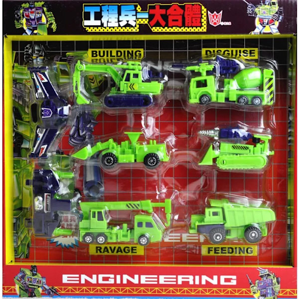 Transformers G1 Bruticus Engineering Corps Soldat Flygplan Militärfordon Robotmontering Actionfigur Leksakssamlingar engineering corps