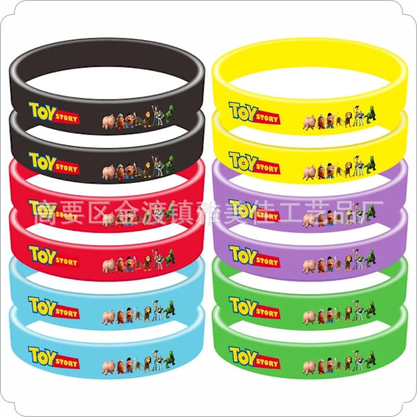 12st Disney Armband Lilo&Stitch Actionleksaker Figurer Söt tecknad Handledsdekoration Barn Pojke Flicka Födelsedagspresenter Toy story 12pcs