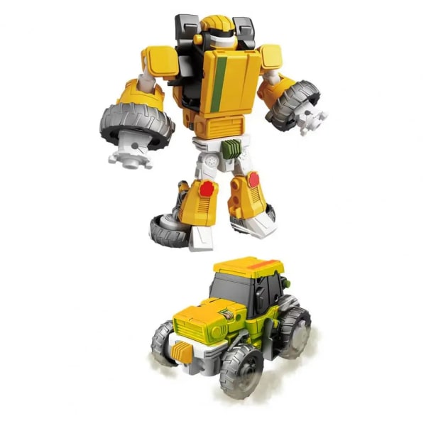 Barn Robotleksak Samlarobjekt Transformerande Robot Flygplan Traktormodell Leksak Pojkar Flicka Robotmodell Leksak Transformering Bil Födelsedagspresent Light Yellow