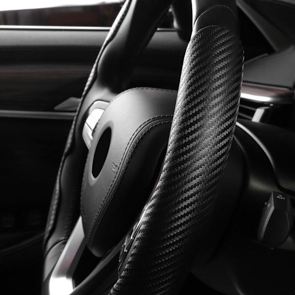 Ett par Car Rat Wheel Cover Carbon Fiber Look Universal Car Rat Wheel Booster Cover Halksäkra interiörtillbehör