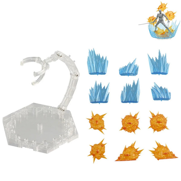 Marksprickor Explosion Plattform Impact Effekt Modell Action Figur One Piece Ace Fire Scener Leksaker Specialeffekt Stativ Basleksak NO 31