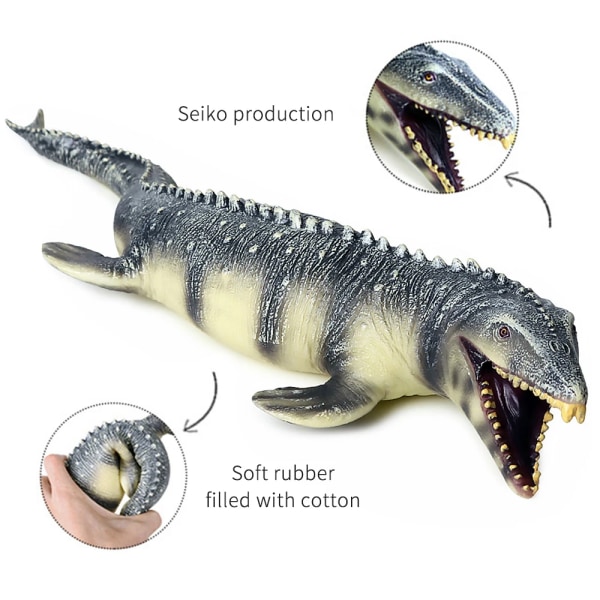 Ny Mosasaurus Leksak Realistiska figurer Naturtrogna Mosasaurus Jurassic Dinosaurs World Figurine Mosaurus Modell Inredning Present Barnleksaker Mosasaurus Toy B