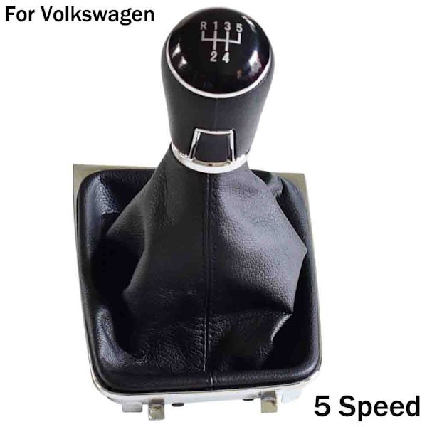 För VW Golf 7 A7 MK7 GTI GTD 2013 2014 2015 2016 2017 2018 Bil 5/6-växlad bil växelstav Nivåväxlingsknapp med läderboot-6 växlar 6 Speed