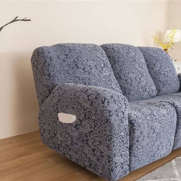 (Grå) Stretch lenestoltrekk - Jacquard - Grå - 1-seter - Maskinvaskbar Gray