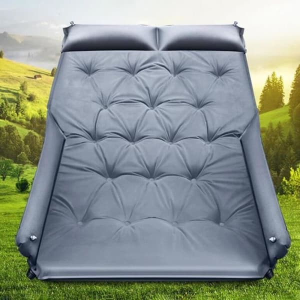 (Grå) Selvoppustelig bilmadras - Uspecificeret - 180x105 cm - 2/3 sæder - Grå - Automatisk Gray