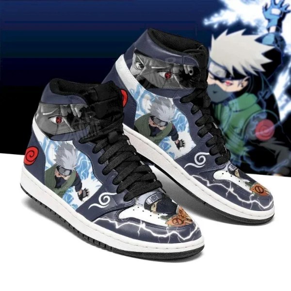 Naruto Anime Skor Herr Dropshipping Kakashi Itachi Cartoon Cosplay Sneakers One Piece Luffy Ace Högtopp Löparskor Barn Present 8 46