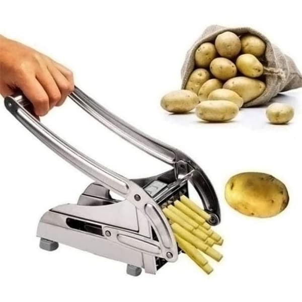 MANDOLIN - KUTTER - MATKUTTER YIS Pommes Frites-kutter med 2 rister i rustfritt stål Profesjonell potetkutter for