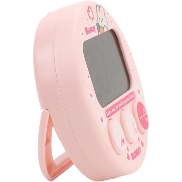 Elektronisk tegneserie-timer, digital magnetisk timer, LCD-display i plastik, nedtælling
