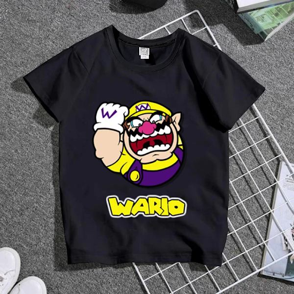 Super Marios Bros Cosplay T-shirts för barn Söt Anime Figur Waluigi Wario Peach Padda Luigi Män Kvinnor Kortärmade T-shirts 7 Children-150cm