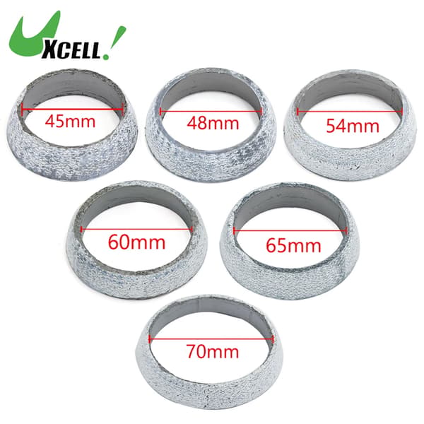 UXCELL Bil 60 mm innerdiameter grafit avgasrör ändrör fläns munkpackning ljuddämpare tätningsring