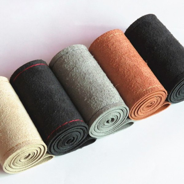 (röd tråd)Gör-det-själv 38cm Bilrattskydd Fläta på mjukt konstläder Bilskydd Bil med nål och tråd Biltillbehör red thread