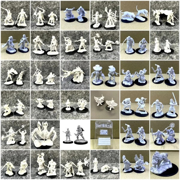 Lot Pathfinder Battles Deep Cuts Nolzur's Fighter Orc Druid Pirates Goblin Wolf Rogue Monk Brädspel Miniatyrer Miniatyrer Leksaker Half  Orc Druid