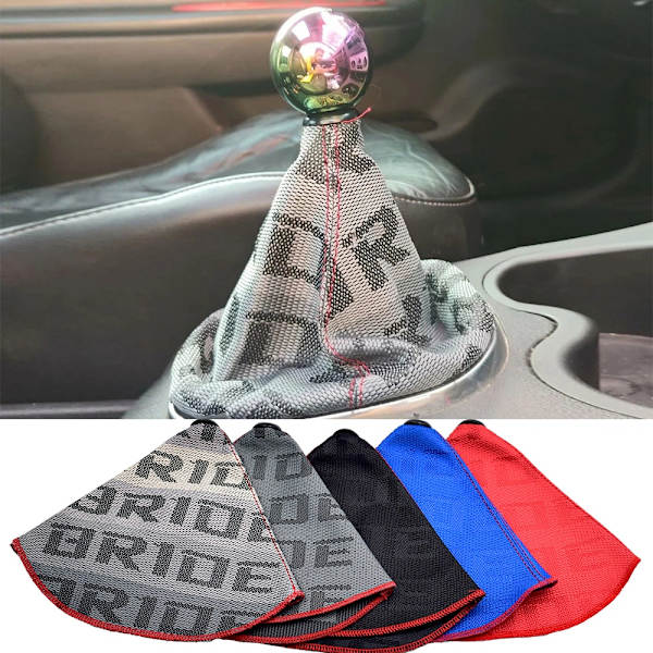 jdm Canvas högkvalitativt hypertyg växelspaksknopp Boot Racing cover för Universal Car-bride röd bride red