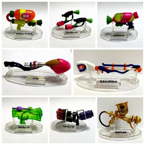 spel Splatoon Buki Collection 2 /mini Vapen Display Figur med Display Stand Samlarobjekt Spel Figur Nyårspresent 21