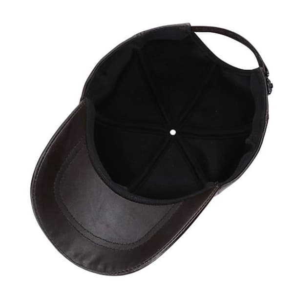 EOZY Läderkeps Herr Baseballkeps Utomhus Brun Varm Vinter Brown