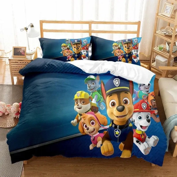 PAW Patrols Sängkläder Set Anime Harajuku Printed Sängkläder Tecknad Cover Örngott Cover Set Överdimensionerad Barn Sänglinne 10 200x230cm