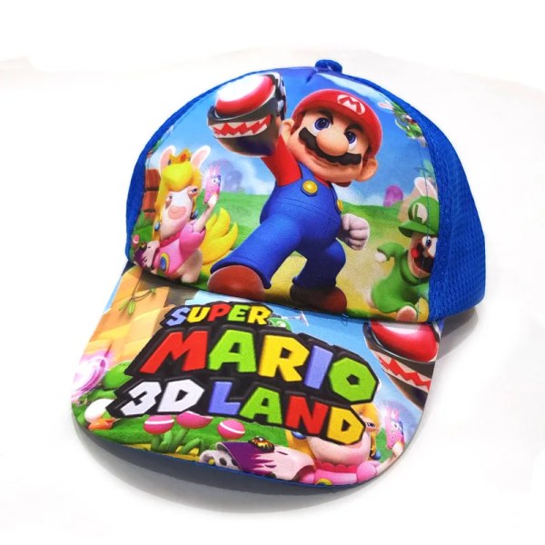 16 färger Super Marios Bros Cartoon Hat Luigi Broderi Anime Figur Kringutrustning Baseballkeps Cap Solskydd barn Presenter F14 48CM-54CM