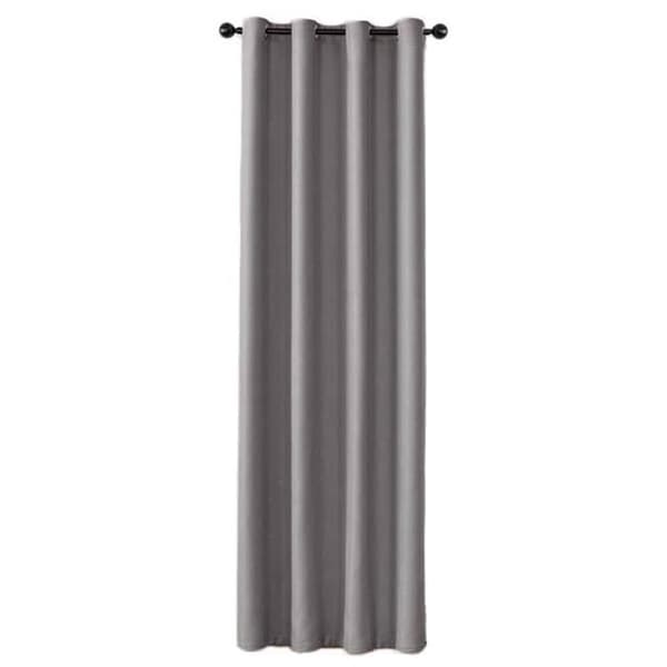 Solid Gardin med maljer, termisk blendingsgardin, ett stykke, vindusbehandling for soverom 100 x 200 cm Grå